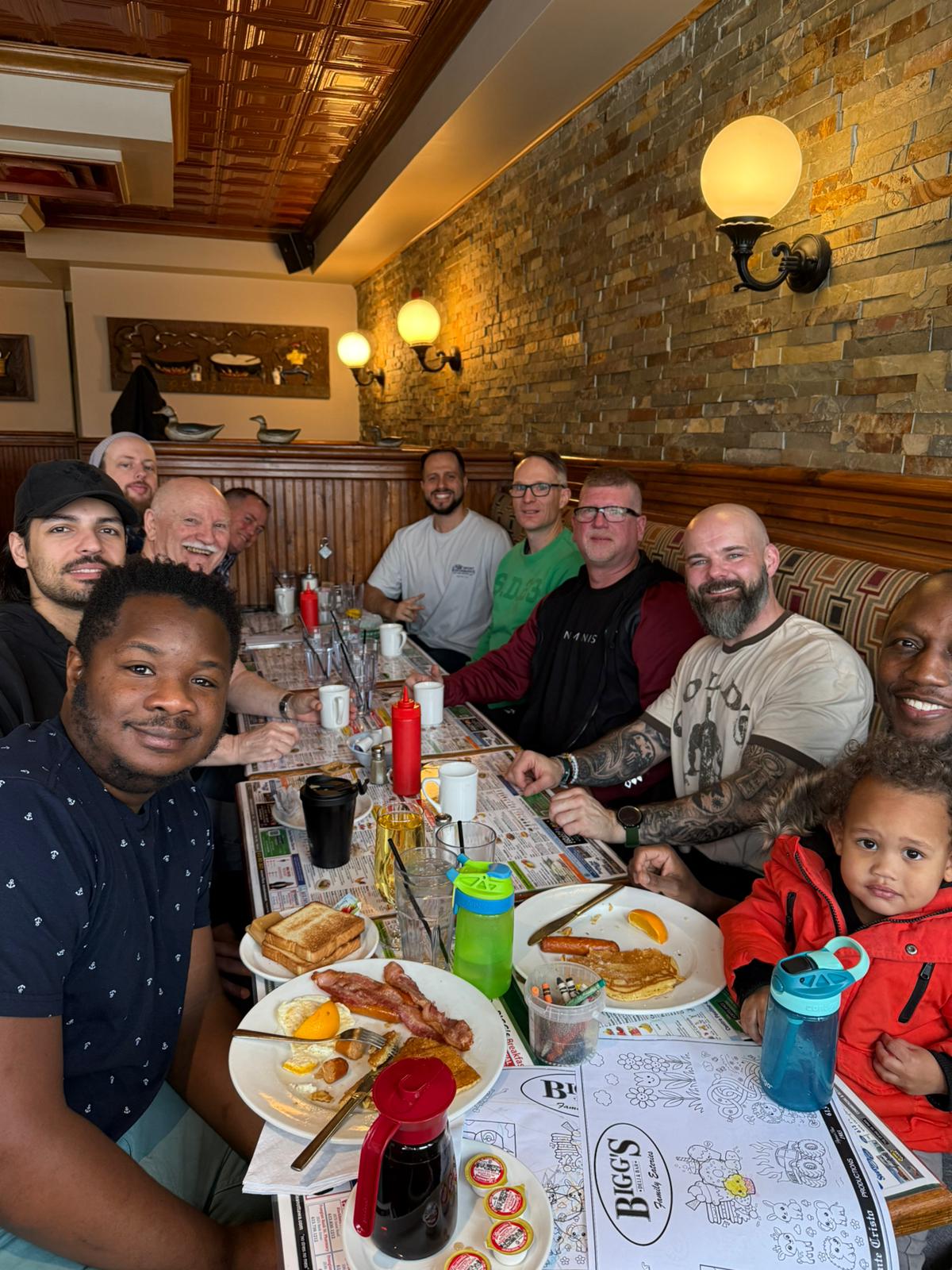 KC Men gathered for a men's breakfast