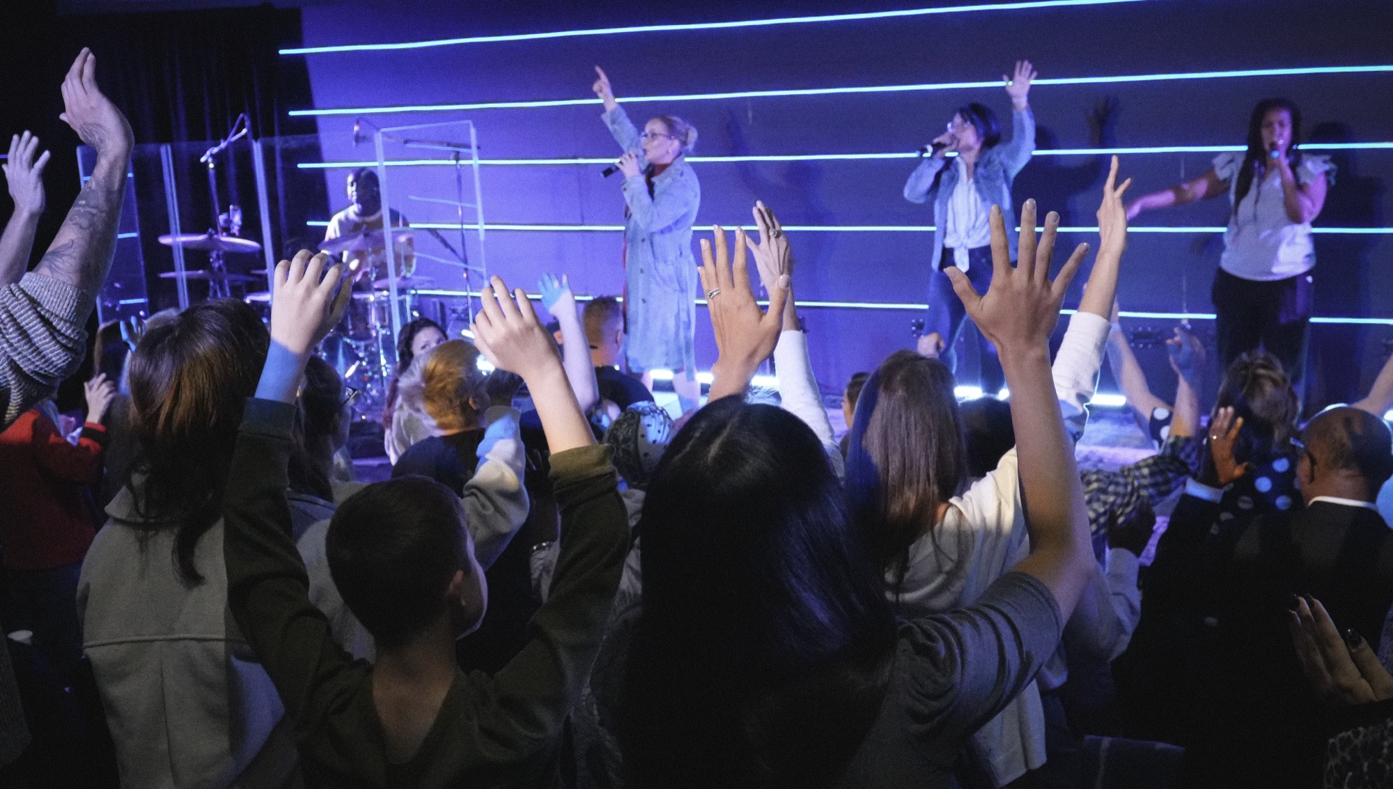 The Kingdom Culture family worshipping together
