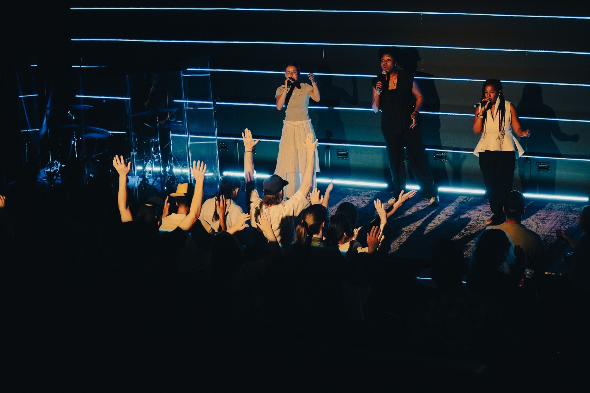 Worship team members serving on a Sunday
